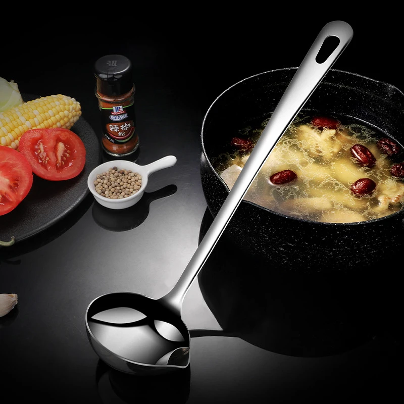 New Kitchen Gadget Separating Oil Soup Spoon Oil Filter Spoon Stainless