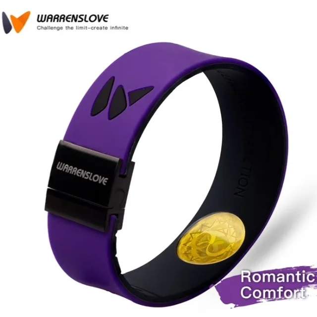WarrensLove Smart Bracelet: Purple Silicone Wearable Device with