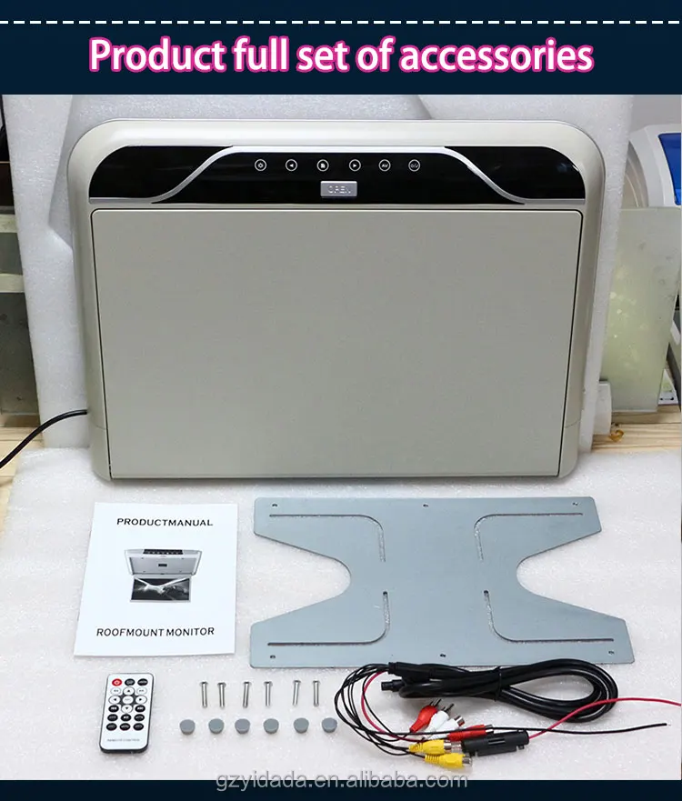 19 Inch Motorized Van Bus Roof Mount Flipdown Monitor For Car Entertainment System Video Fhd