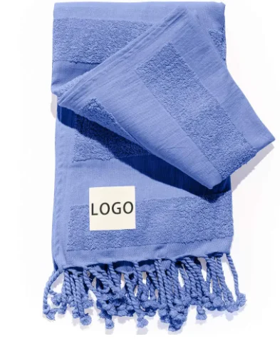 QK 100% Cotton Pestemal Beach Bath Turkish Towel Super Absorbent with Logo Customized Printed Sand Free OEM & ODM Supported