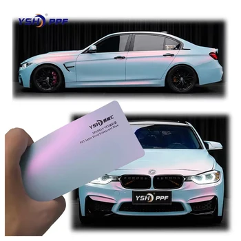 YSH Wholesale Car Color Change automotive Chrome Body Decoration Wrap colored PET ppf film vinyl tint car decorative film