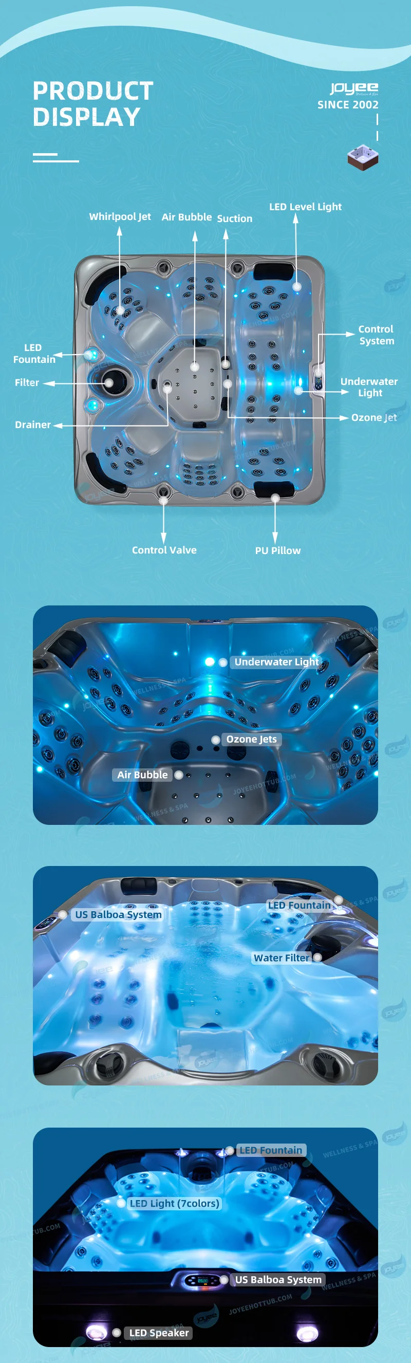 JOYEE detox foot spa machine galvanic spa supplies - Guangzhou Joyee  Sanitary Ware Co., Ltd.