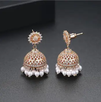 Traditional Bollywood Style Kundan Stones Indian Earring Jewelry