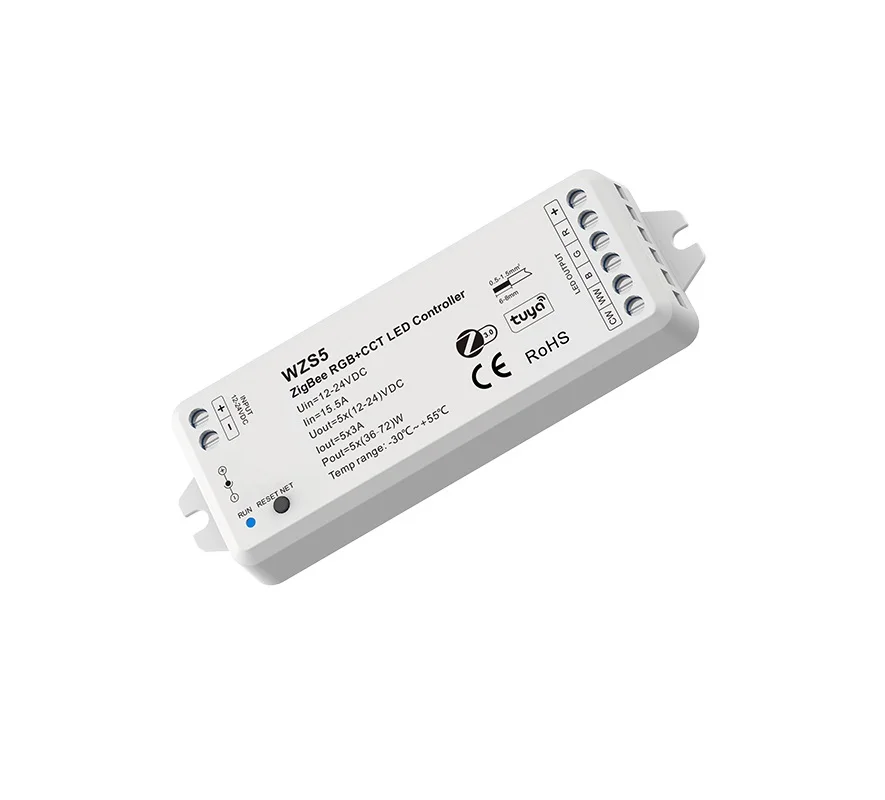 WZS4 12-24VDC 4CH*3A Zigbee RGBW LED Controller Tuya Smart Switch Voice Control Dimmer Product Category Dimmers