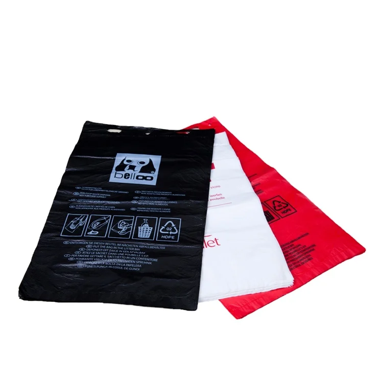 2023 New Dpi Biodegradable Polyester 1000 Pet Dog Waste Disposal Poop Bags Black