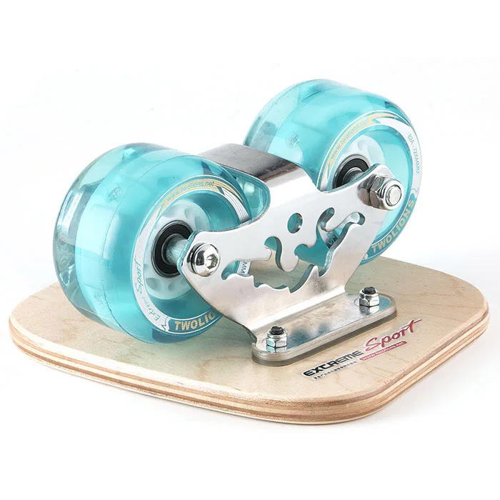 Mini patineta para adolescentes, patines de derrape cuadrados, flexibles,  color amarillo y azul brillante