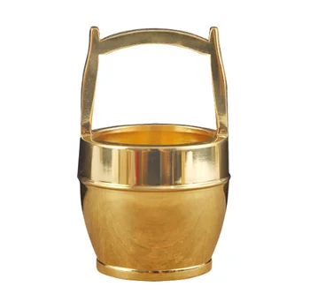 Chinese style Brass small bucket study decoration artifact wedding bucket accessories