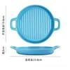 Blue-large size-round baking pan