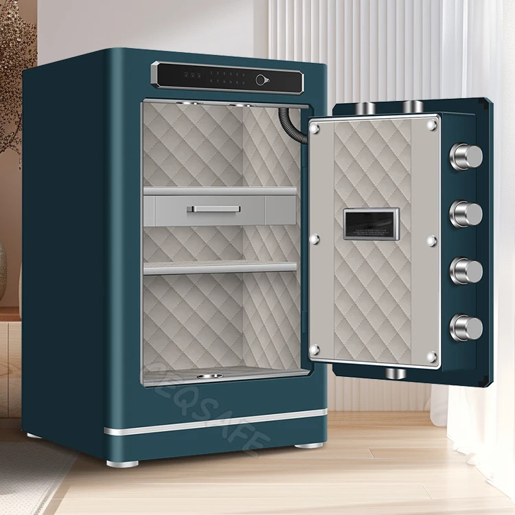 CEQSAFE Customizable Steel Electronic Home Safe with Key Lock Factory-Designed Fingerprint Access Via TUYA APP