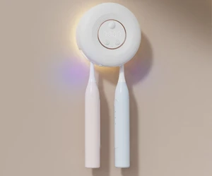 New Portable Automatic Smart Toothbrush Sterilizer UVC+UVA UV Light Night Light Heat Sanitizing 2000mAh Battery Type-C Charging