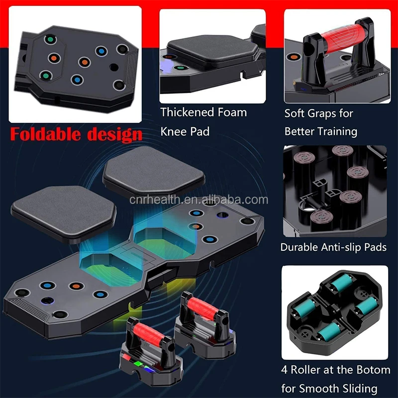 Портативное домашнее оборудование для тренировок в тренажерном зале, система тренировок, роликовое колесо, эластичные Эспандеры, подставка для пуш-апа