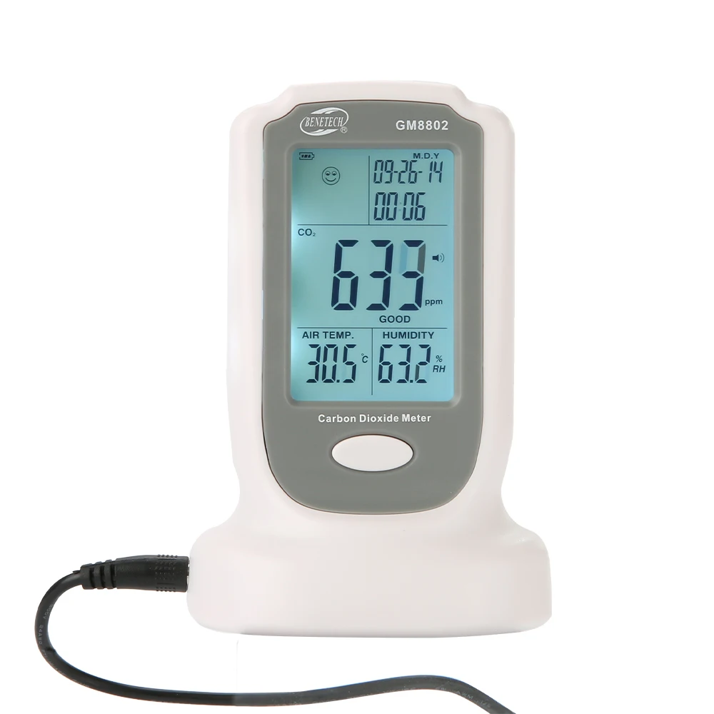 GM8802 Digital Carbon Dioxide Meter CO2 Gas Detector Sensor Portable