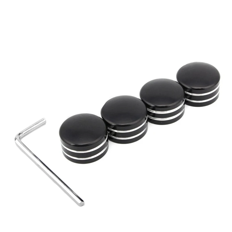 Bouchons De Boulon Culasse Moto Harley - Lot De 4 Pièces Argent Alliage Aluminium