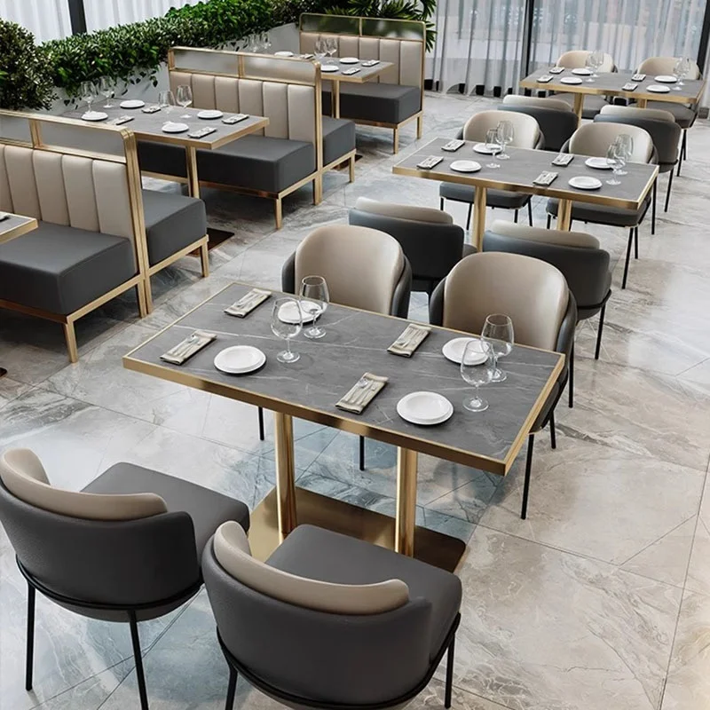 Unionwood American Style Dining Table and Chair Set for 6 Restaurant Sets Coffee Shop Furniture