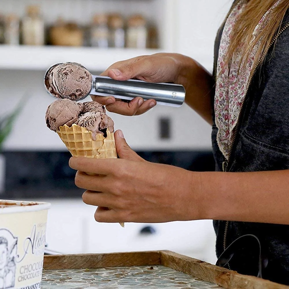 Set Of 2 Aluminum Ice Cream Scoop With Unique Heat Conductive