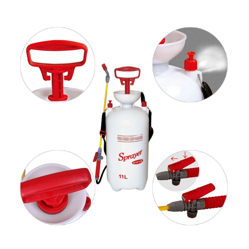 Seesa 5L Portable Manual Pressure Sprayer With Shoulder Strap for Garden Irrigation