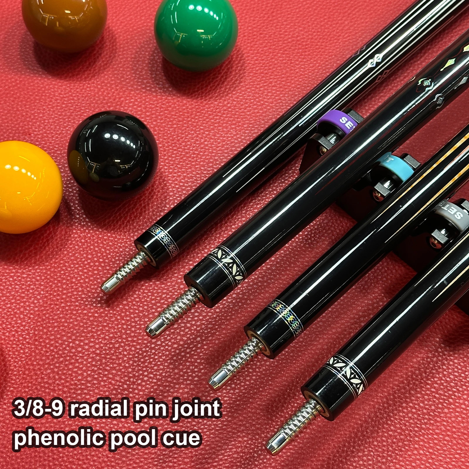 YFEN 18-20oz 3/8-9 YF-M1-4 Radial Pin Joint Phenolic Pool Cue