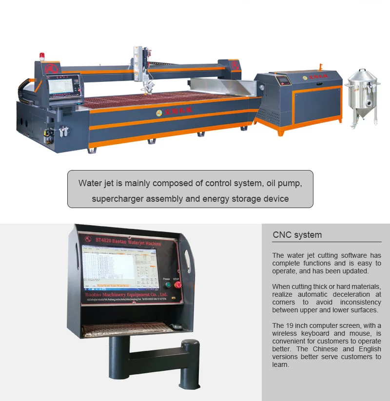 AC Five-Axis Waterjet Cutting Machine Water Jet Saw for Marble and Granite Stone Chamfer Machine 45 Degree Tile Cutter