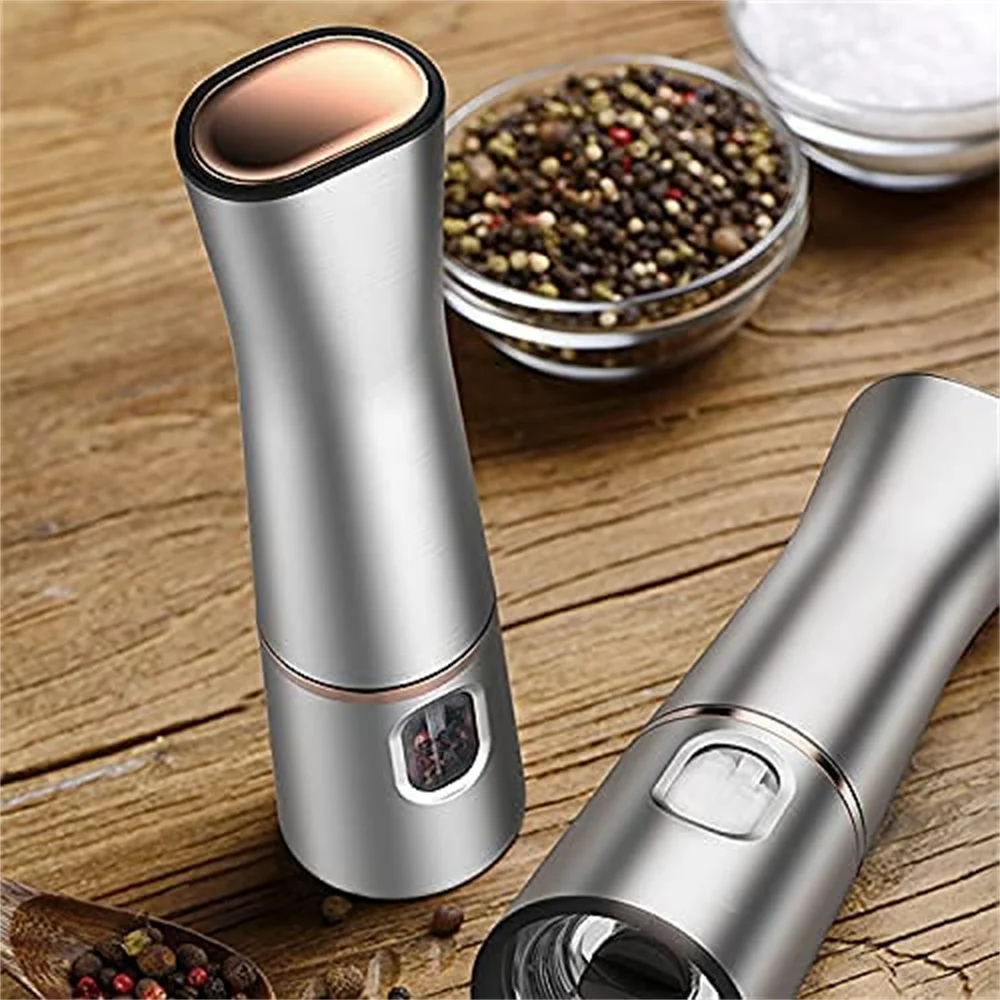 New Design Salt And Pepper Mill Set Battery Operated Electric Stainless
