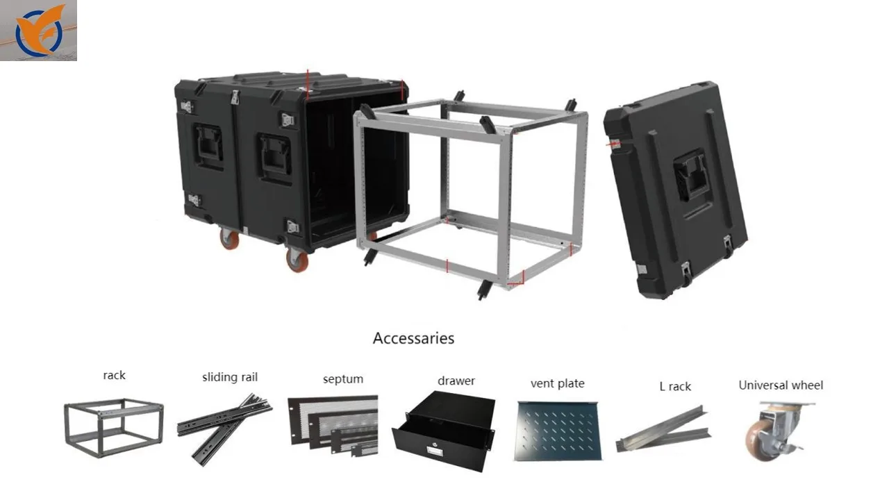 6U Rotomolded Plastic Rack Case Rack Mount Case 19 Inch Plastic Roto ...