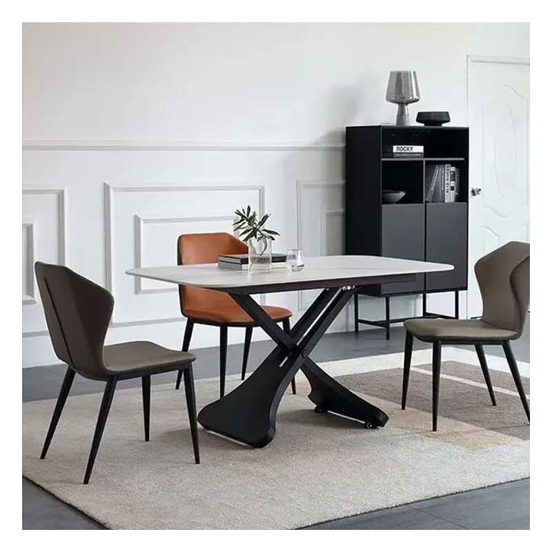 Customized Size Slate Top Dining Table Black Legs Hot Sale In Malaysia