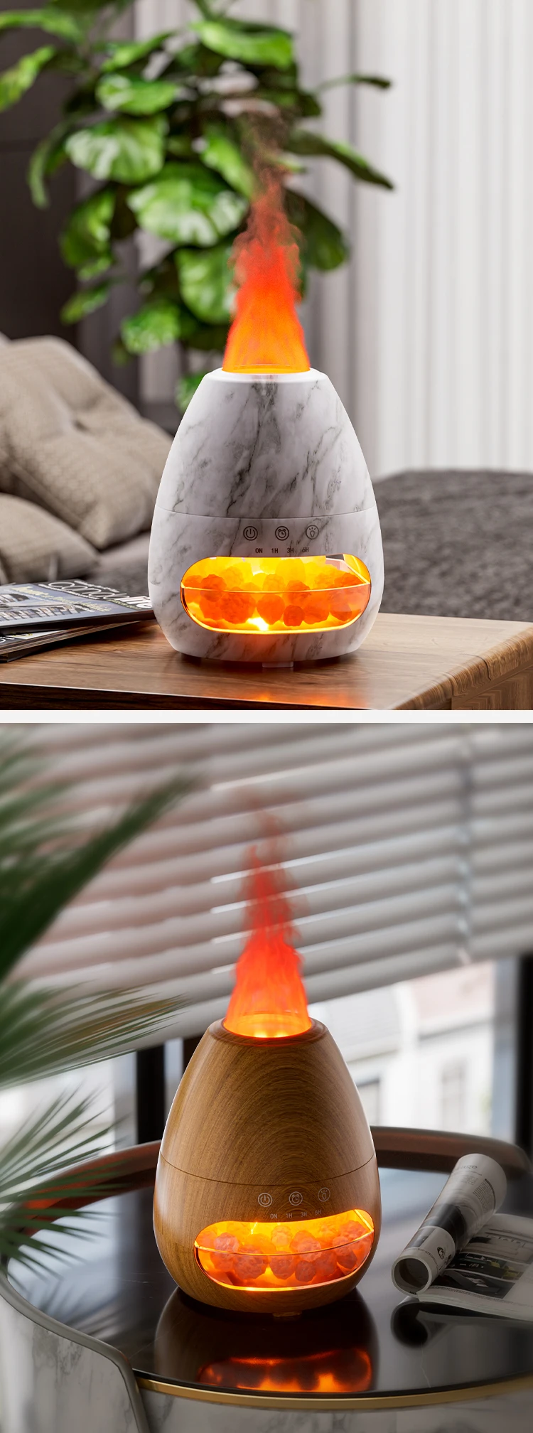 Title 5, New Fashion 3D Fire Flame Cool Misting Humidifi...