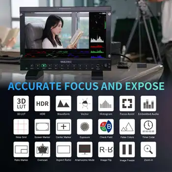 SEETEC P133 PRO 13.3 Inch 1000nit Portable Broadcast Monitor High Bright Full HD Broadcast Studio LCD Monitor detail image
