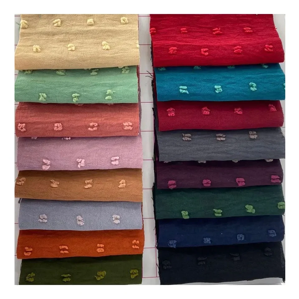 Customize Textile Materials Crinkle Fabric Plain Dyed Tissu Polyester ...