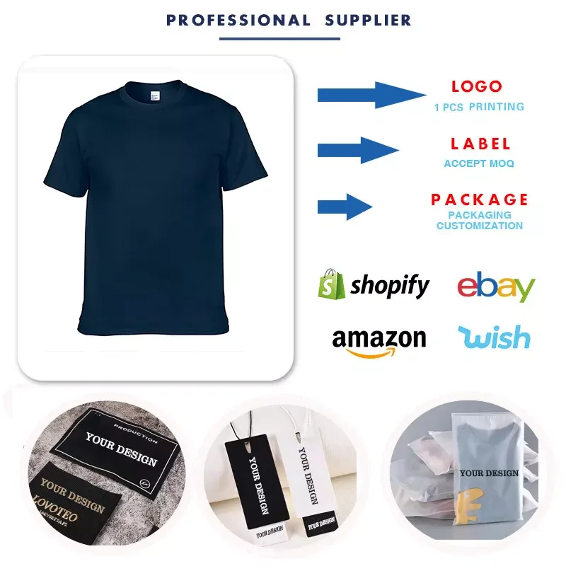 Plain Unisex Tshirt Custom Digital Logo Print Design logo T-shirt Oversize Cotton Graphic Pattern White Tee Men T Shirt for Men