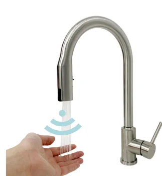 Customized Modern Automatic Touchless Pull Down And Cold Kitchen Faucet Water Mixer Kitchen Tap