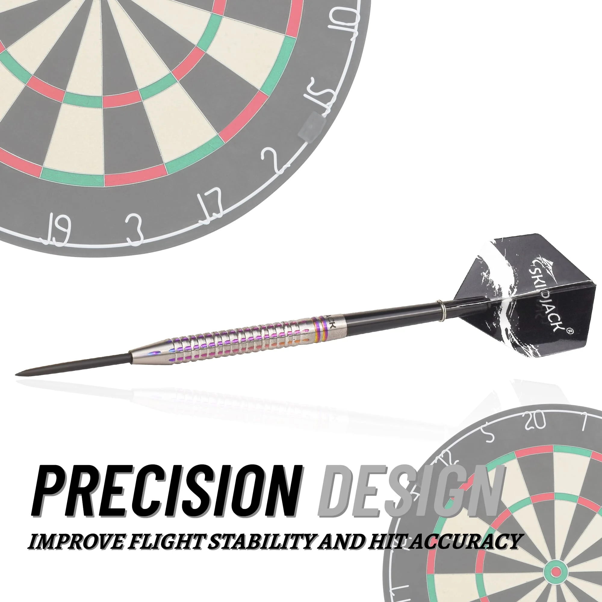 Custom Cheap Skipjack Darten Professional Dart Arrow 24 Grams Pixel Grip Darts