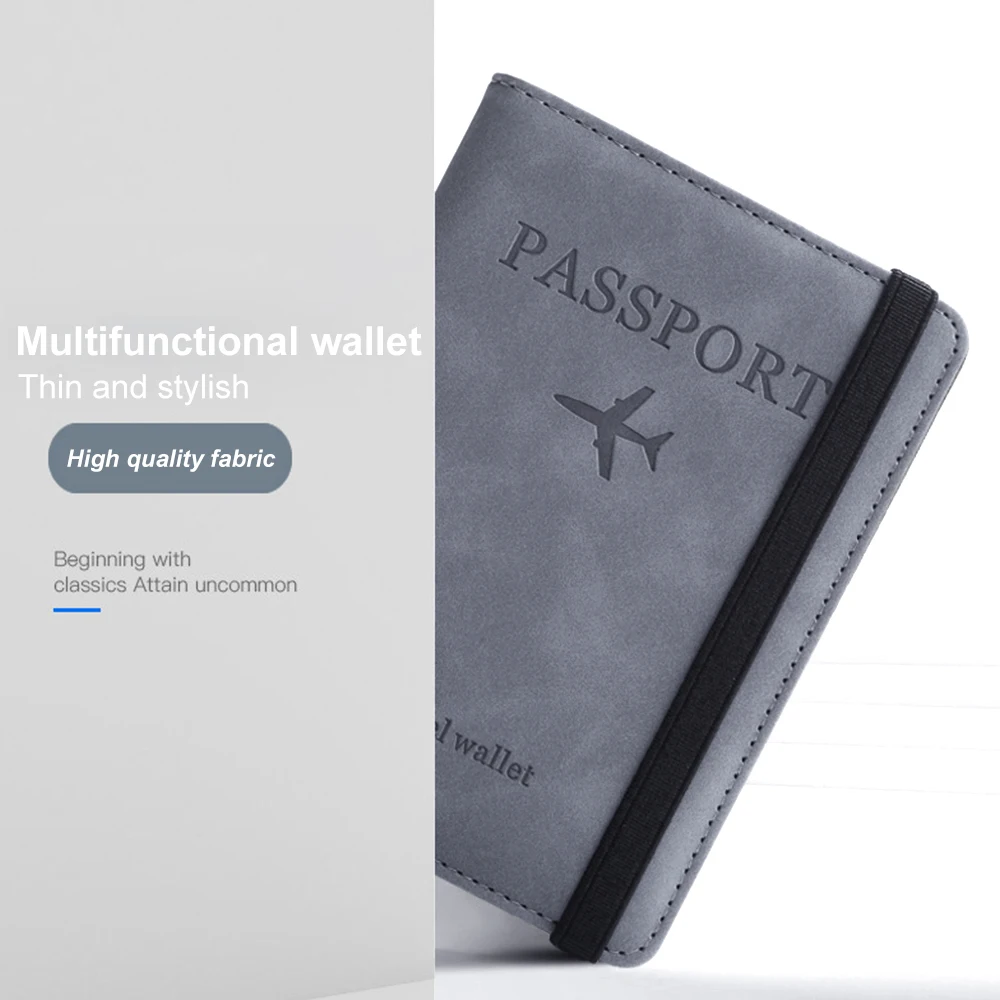 Personalized Passport Holder Wallet - RFID Blocking, Leather Case With Initial (Letter O Shown), Travel Organizer