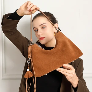 Wholesale Customized Retro Fashion Women's Genuine Leather Shoulder/Crossbody Bag High-quality Cowhide Two Zipper Portable