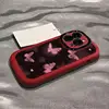 Guscio di bolla-cinese rosso-farfalla rosa