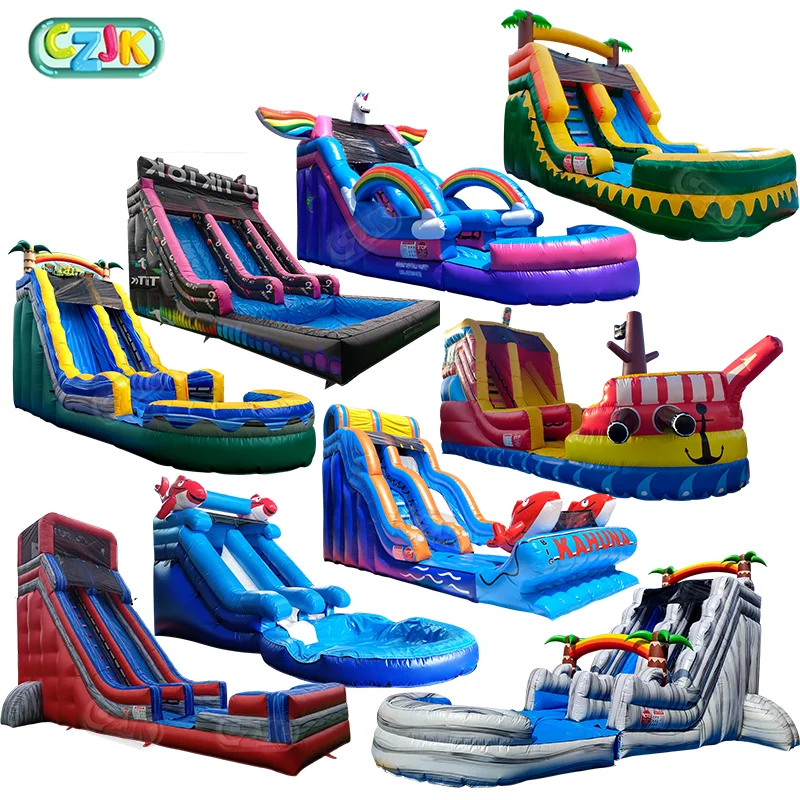 Waterslide Pool Commercial Inflatable Water Slide for Kid Big Cheap Bounce House Jumper Bouncy Jump Castle Bouncer Adult Large