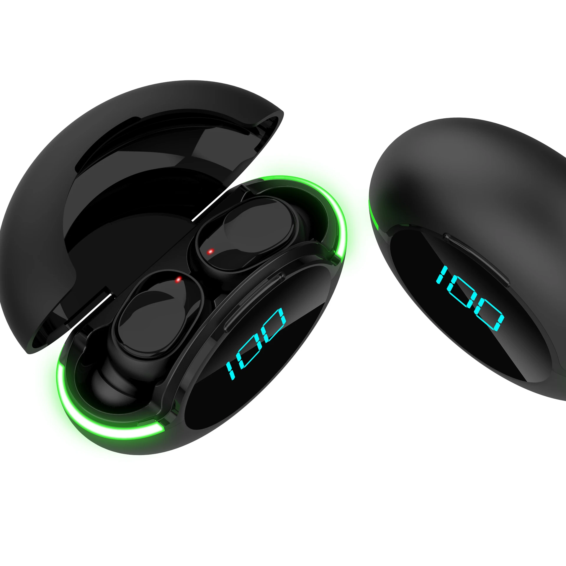Миниатюрные наушники-вкладыши Audifonos Auriculares Y80 Tws с цифровым светодиодным дисплеем, наушники с низкой задержкой, беспроводные игровые наушники