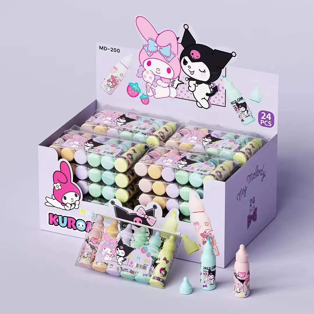 Cute Highlighter 6 Baby Bottle Bag Highvalue Color Pen Multifunction