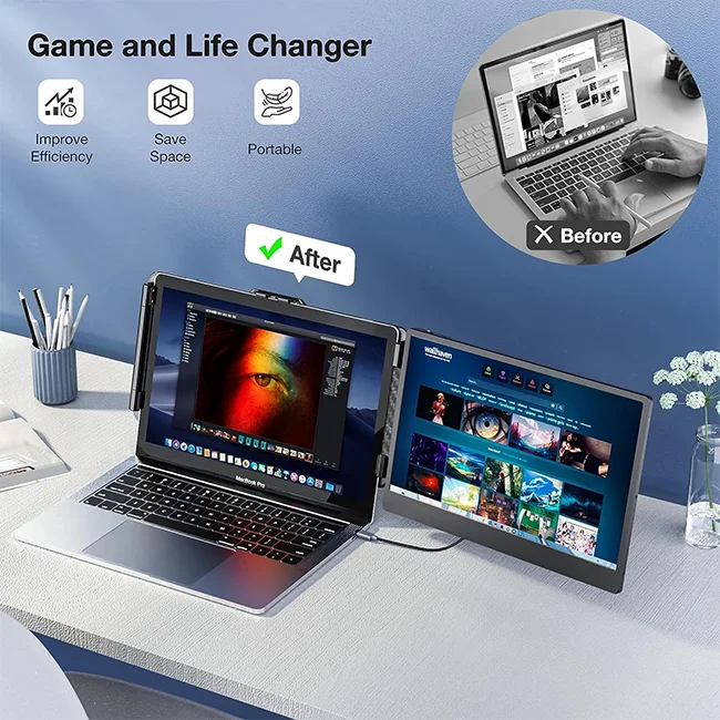 Dual Portable Monitor for Laptop S1 14'' - Expand Workspace