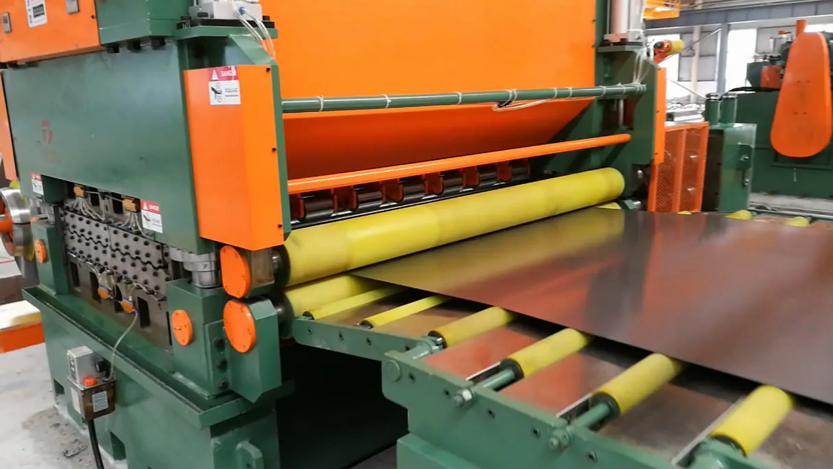 LMS 1650 Rotary Shear Cut to Length Line  0.3-3.0mm Steel Cutting Straightening Machine