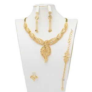 Indian Jewellery Choker Set Christmas Jewelry New Design 18k Gold Plated Earrings Women Jewelry