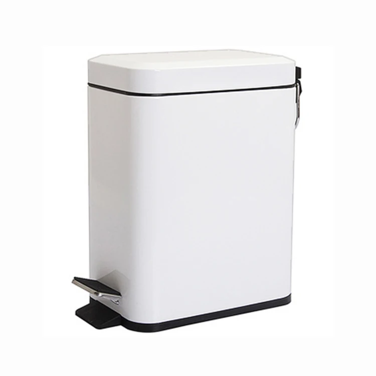 BX customize color 5L rectangular dustbin stainless steel pedal bin ...