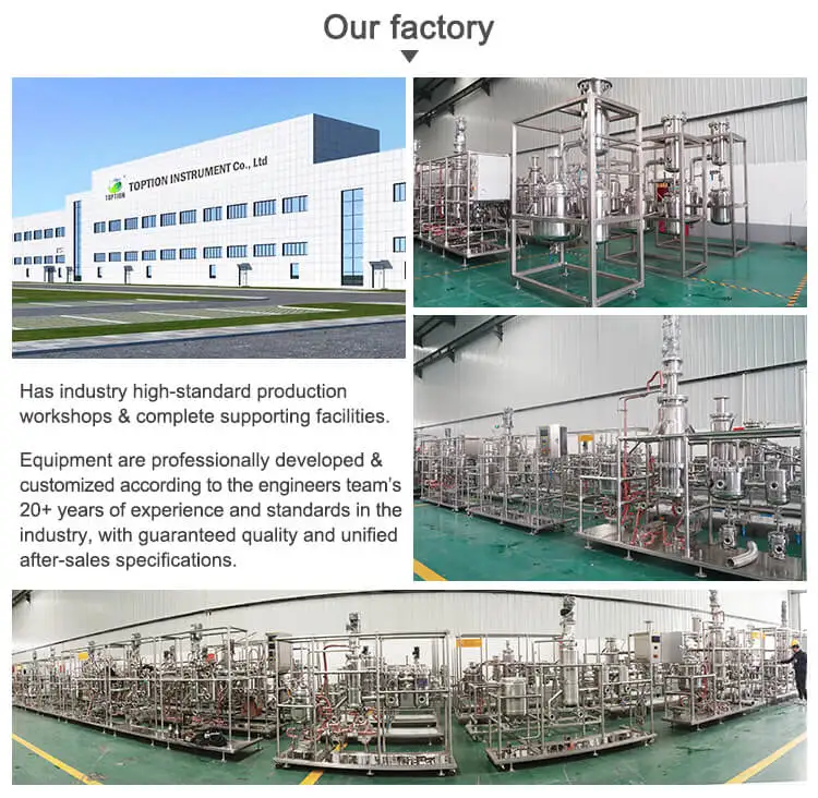 8" 12" Essential Oil Extraction Wiped Film Still Molecular Distillation Fish Oil Purification Distillation Machine