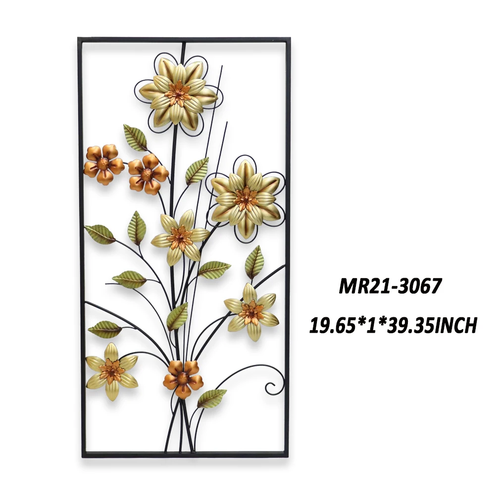 New Design Lotus Flower Wall Art No Frame Metal Wall Hanging With