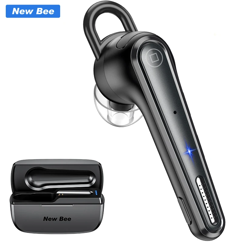 M52 Bluetooth Headset Wireless Bluetooth Earpiece with 500mAh Charging Case 50 Hours Talking Time for IOS Android Cell Phone