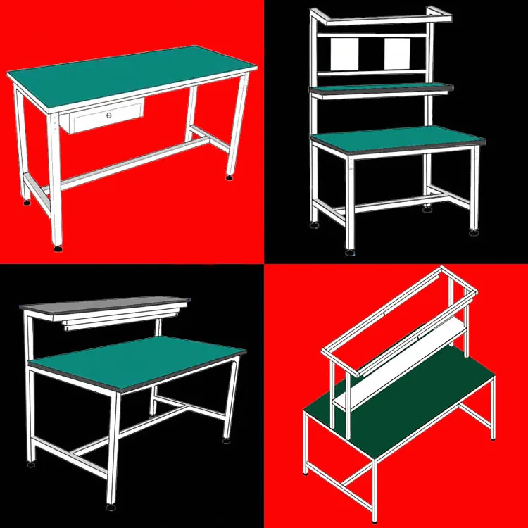 Customizable Size ESD Workbench with Steel and Aluminum Construction and 60KG Weight for Factory and Laboratory Use