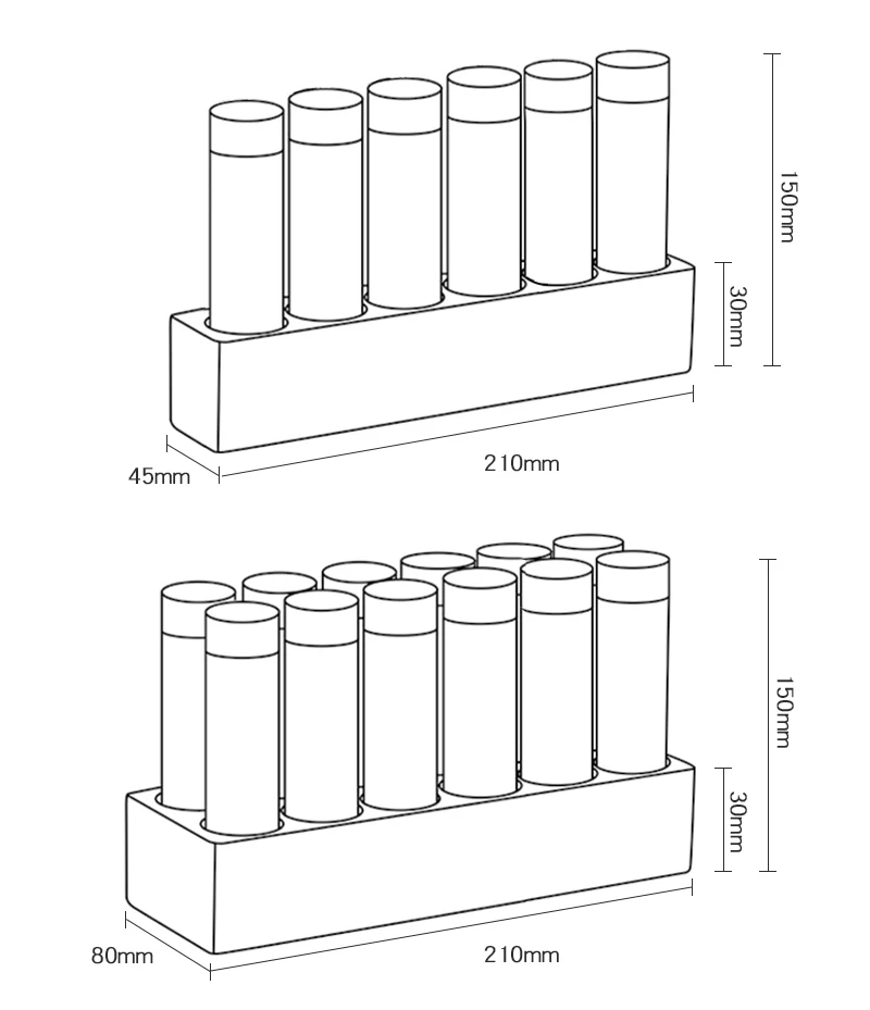 Custom Barista Tools Accessories Canister Sealed Glass Single Dose Coffee Tubes Walnut Set For