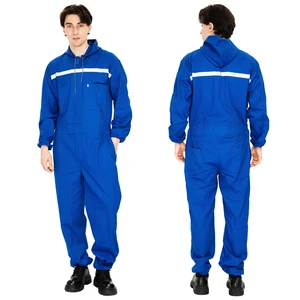 Wholesale Custom Men Long Sleeve Coveralls Uniform Work Jumpsuit Mechanics Workwear Overalls with Multi Pockets