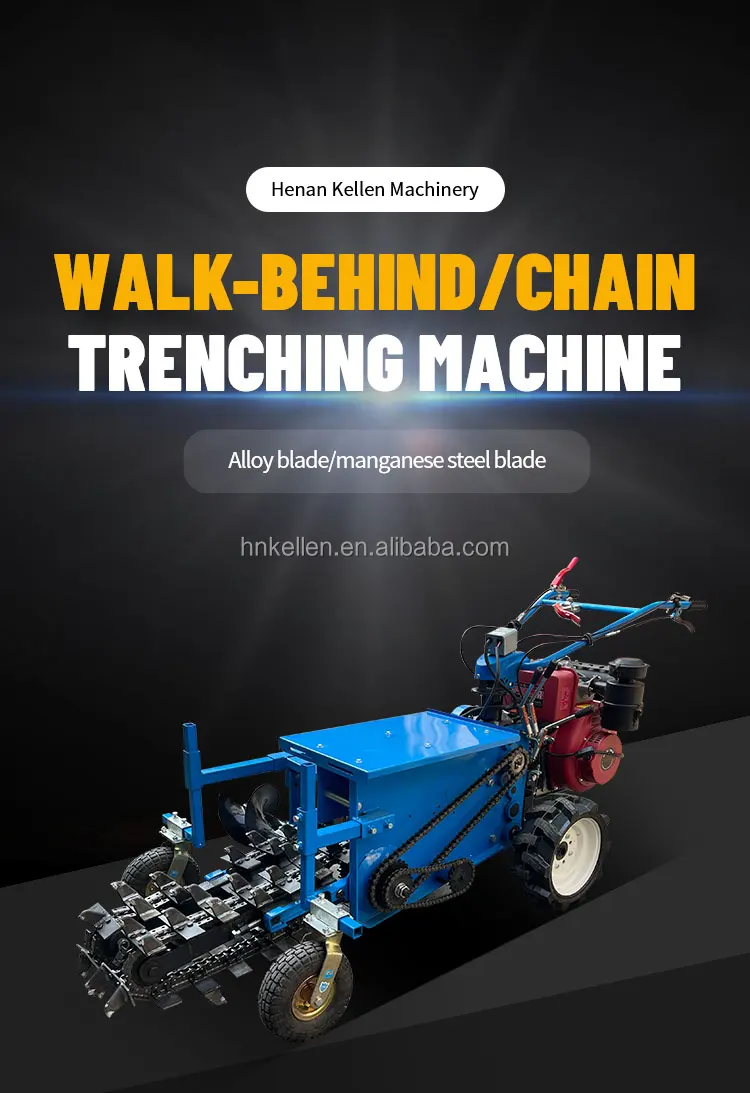 Trench Machine Custom CE Approved 15HP Trenching Machine Mini Chain Trencher Super ...