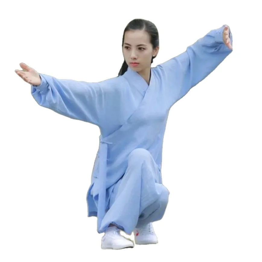 
Wudang tai chi льняной Детский костюм для медитации весна лето мужские и женские боевые искусства костюм для представлений униформы костюмы 