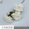 Three-headed diamond rose JJTY pure white